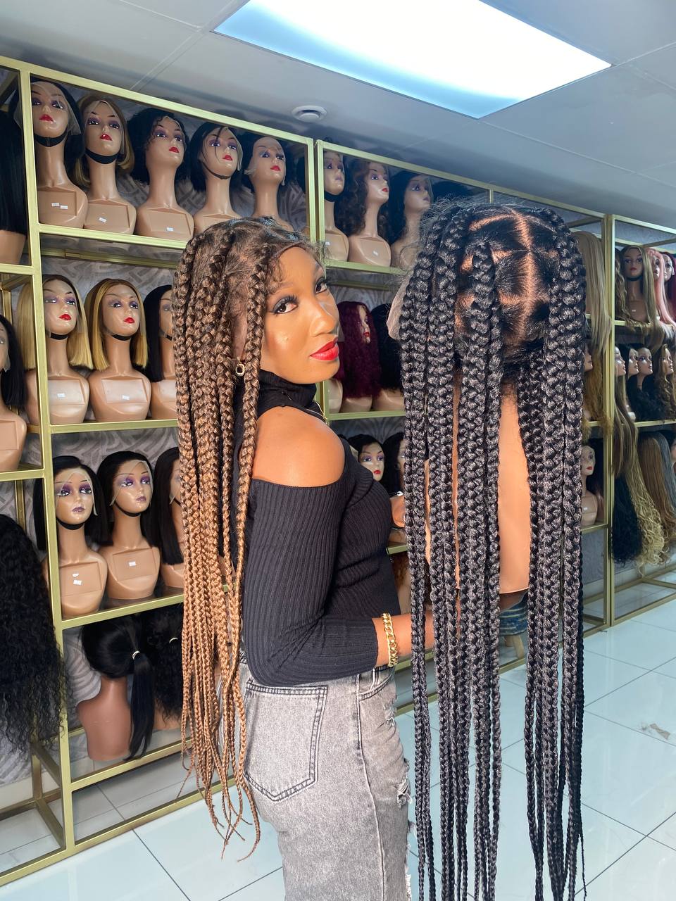 Box braided wigs