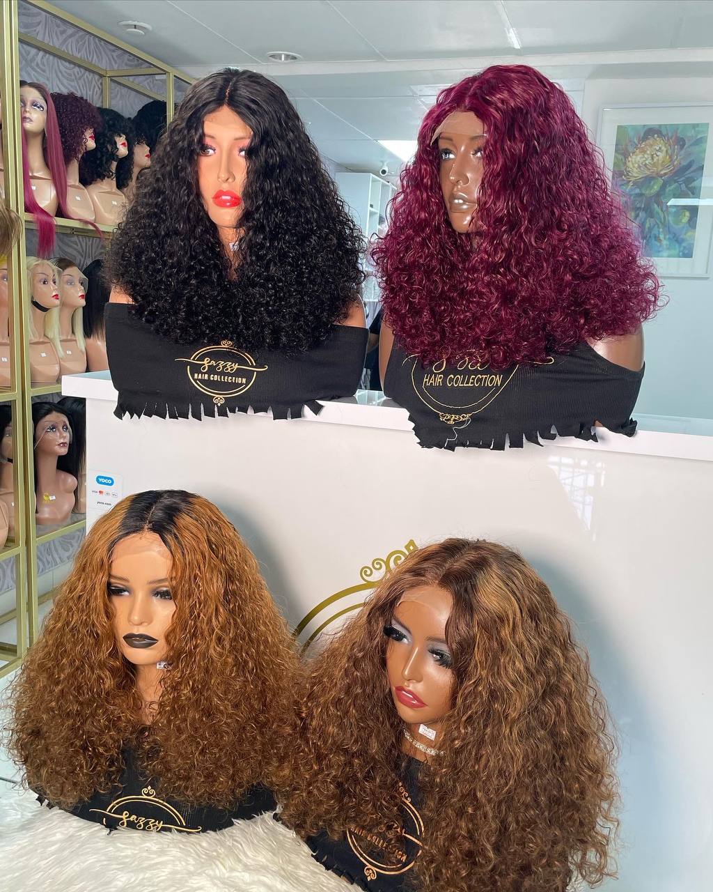 Double Drawn Curly Wigs