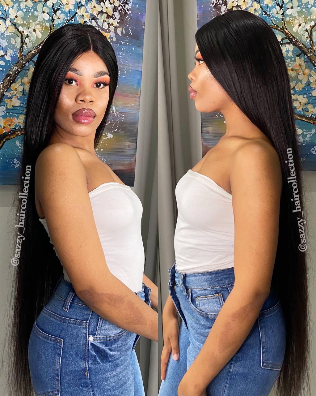 Silky Straight Virgin Closure Wigs