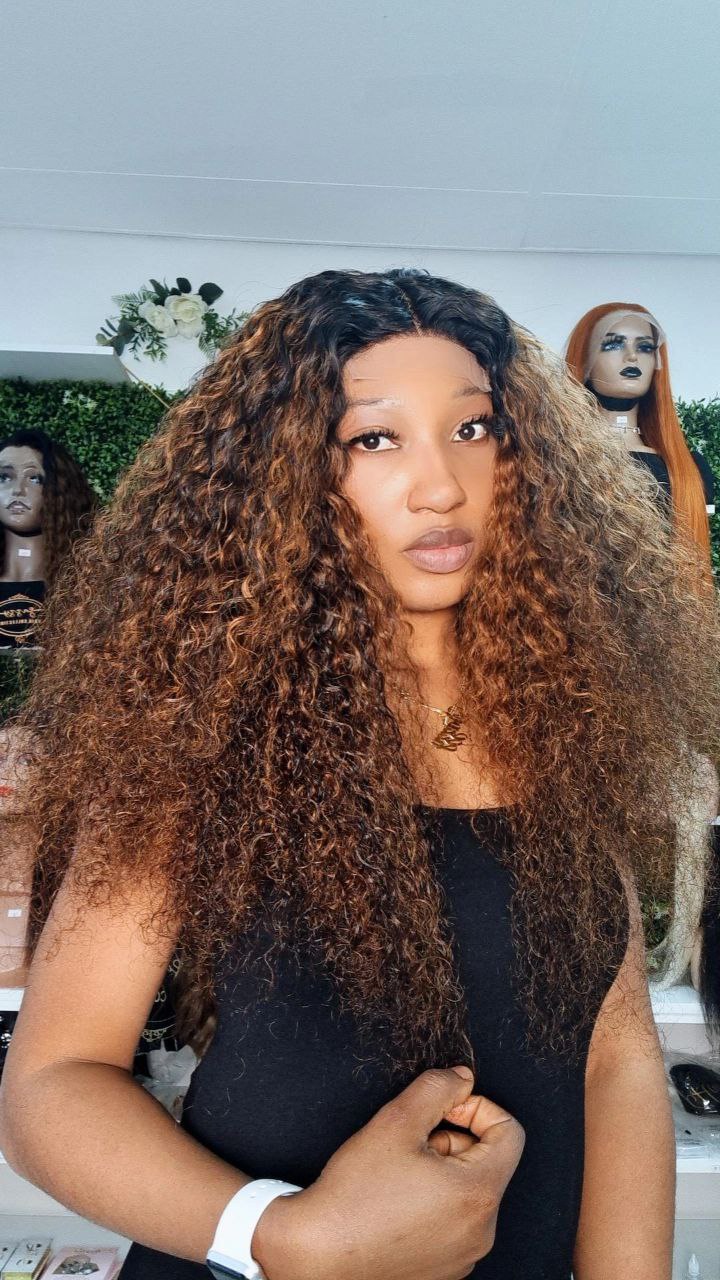 Double Drawn Curly Wigs