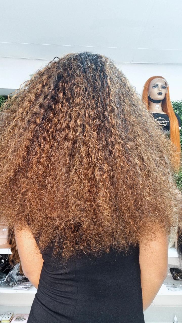 Double Drawn Curly Wigs