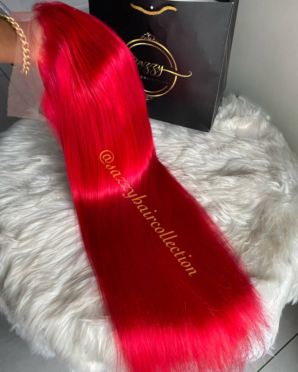 Red Frontal Wig
