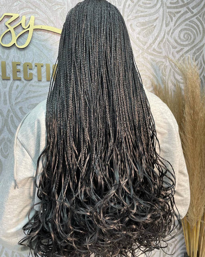 French Curly Braided Wigs