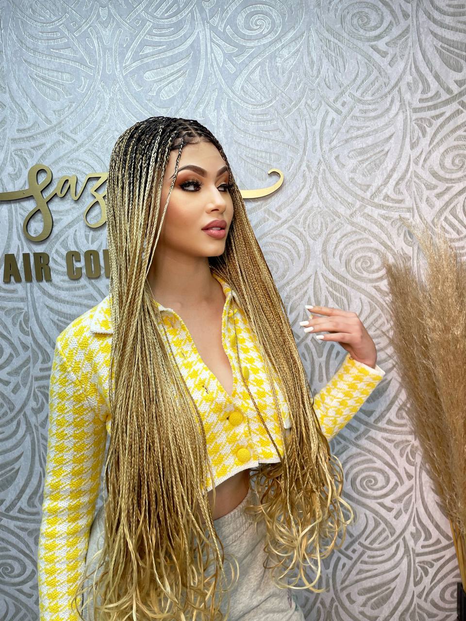 French Curly Braided Wigs