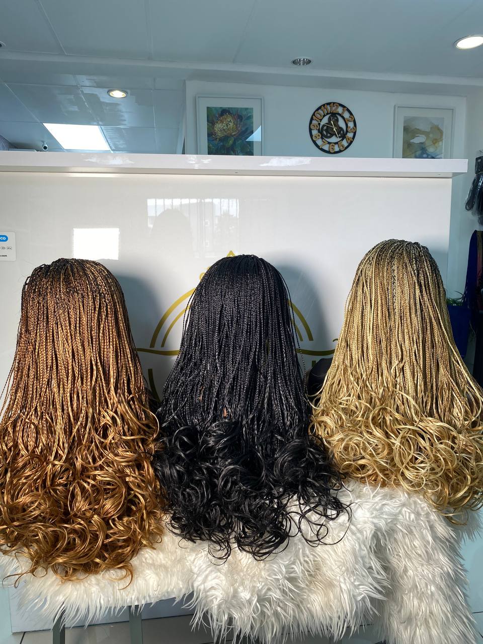 5 by 5 Glueless French Curly Braids